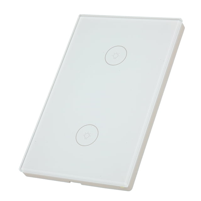 Smart Control Switch, WiFi Light Switch Double Buttons Convenient Timing Setting Multifunctional 100-240V for Household Use