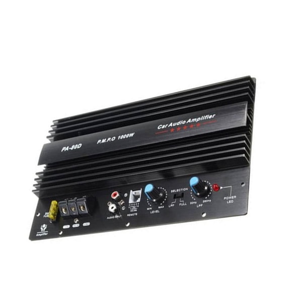 Riwesomey PA-80D Altavoz Subwoofer Módulo de graves Alta potencia Durable Amplificador sin pérdidas Amplificadores para viajes en motocicleta Paneles de instrumentos para automóviles