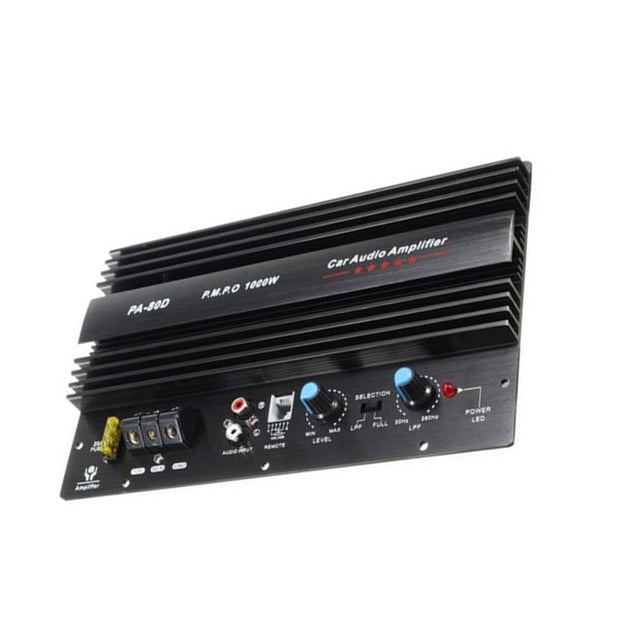 Riwesomey PA-80D Altavoz Subwoofer Módulo de graves Alta potencia Durable Amplificador sin pérdidas Amplificadores para viajes en motocicleta Paneles de instrumentos para automóviles
