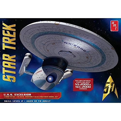 Amt 843 Star Trek Uss Excelsior 1 1000 Scale Plastic Model Kit Walmart Com