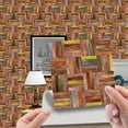 thumbnail image 6 of Peel and Stick Backsplash 20-Sheet Self Adhesive Marble Herringbone Kitchen Backsplash Stick on Tiles Subway Wood Look Backsplash for Kitchen Peel and Stick for Bathroom Kitchen Camper 4"x4", 6 of 8