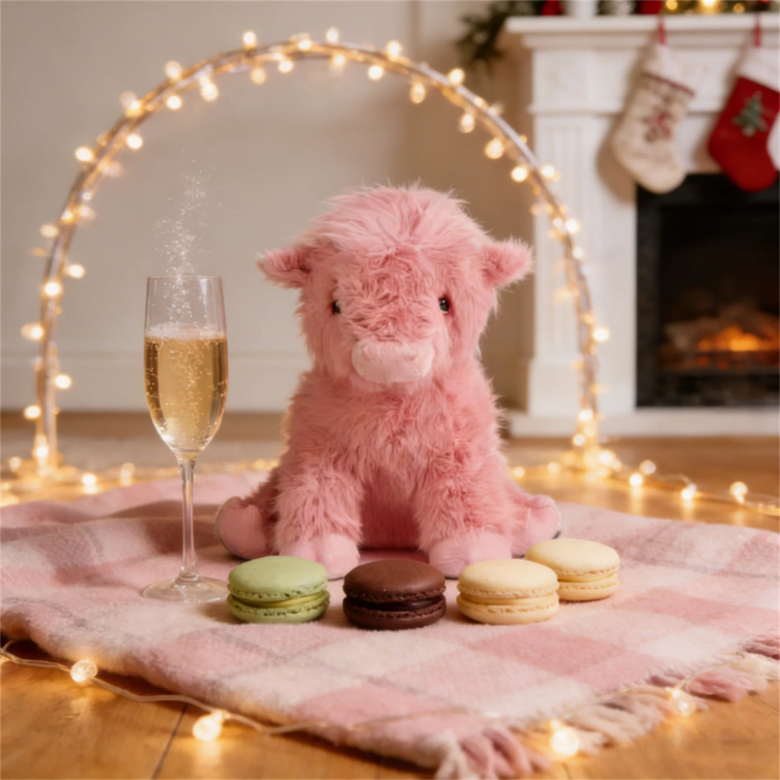 HEWANG Pink Cow Stuffed Animal, Cute Plushies Cow Gifts, Realistic Cute Cows Figure, Weighted Cattle Peluches Toys Decor Pink Stuffed Animal Valentine'S Day Gifts (Cow-13in)