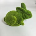 thumbnail image 5 of Flocked Bunny Figurines, Artificial Green Moss Bunnies, Easter Bunny Topiary Decor, Perfect for Indoor Tabletop & Outdoor Garden Spring Decor, 5 of 6