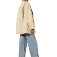 thumbnail image 5 of Arvbitana Womens Casual Leather Blazers Long Sleeve Solid Color Suit Jacket Turn-Down Collar Blouse Tops, 5 of 9