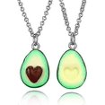 thumbnail image 1 of 2 collares de frutas para mejores amigas, collares de aguacate con colgante de corazón, juego de 2 para mujeres y niñas. Lucky_B, 1 of 3