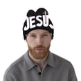 thumbnail image 6 of vlrwzc JESUS Letter Beanie Christian Knitted Hat Embroidered Skull Cap for Women Men Outdoor Camping Skiing Head Accessory, 6 of 7