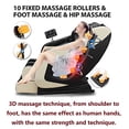 thumbnail image 2 of Zero Gravity Massage Chair Full Body Shiatsu Recliner with Hip & Calf Heating, 20 Airbags, 8+2 Rollers, Foot & Air Massage System, Bluetooth, for Home and Office - Beige, 2 of 9