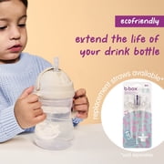b.box Sippy Cup with Weighted Straw for Toddlers, Leakproof, 8oz - Latte