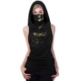 thumbnail image 3 of Sylvamorning T-Shirt Femme Imprimé Squelette Sans Manches à Capuche avec Masque, 3 of 9