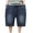Gray, variant on Mens Jean Shorts Strech Big and Tall Relaxed Loose Fit Elastic Waist Short Straight Leg Baggy Denim Shorts