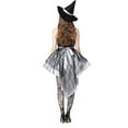 thumbnail image 4 of 2025 Halloween Witch Costume Women, Sexy Witch Costumes for Women Halloween Fancy Dress Witch Dress Sexy Halloween Costume Woman Silver XL, 4 of 7