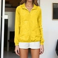 thumbnail image 7 of ChicHaven Womens Rain jacket with Hood Waterproof Lined Raincoat Windbreaker Travel Button Zip Up Trench Outdoor Coats Yellow M, 7 of 7
