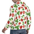 thumbnail image 6 of Kdxio Strawberry Print Mens Casual Hooded Collar Drawstring Hoodies Pullover Sweatshirts Casual Long Sleeve Shirts-4X-Large, 6 of 7