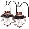 thumbnail image 1 of Lámpara de exterior 2PCS Energía solar Retro Vintage Pendant Hanging Light Lámpara de pared para exteriores Control de luz sensible / Resistencia al agua IP65 / Célula recargable de alta capacidad inc Eccomum Lámpara de exterior, 1 of 7