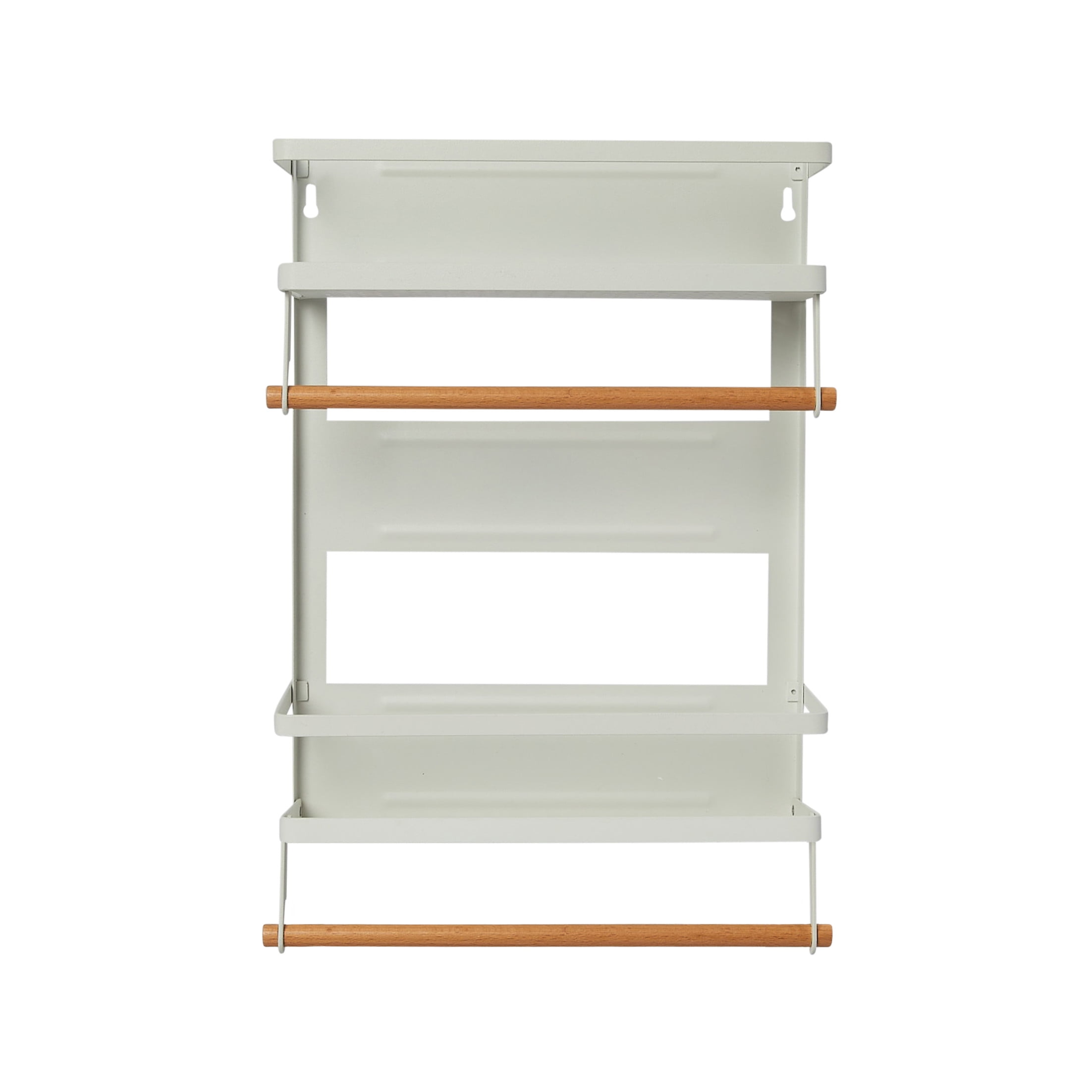 Household Essentials Metal Magnetic Organizer with Paper Towel Holder, White