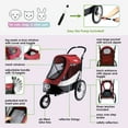 thumbnail image 2 of Petique Trailblazer Pet Jogger - Mars, 2 of 15