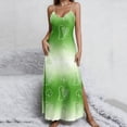 thumbnail image 1 of Puyaiuu Robe Maxi Imprimée pour la Saint-Patrick pour Femme, Robe de Fête Sans Manches à Col en V avec Design Fendu, Tenue Décontractée Festive pour Fêtes d'Été et Célébrations en Plein Air, Cadeau, 1 of 8