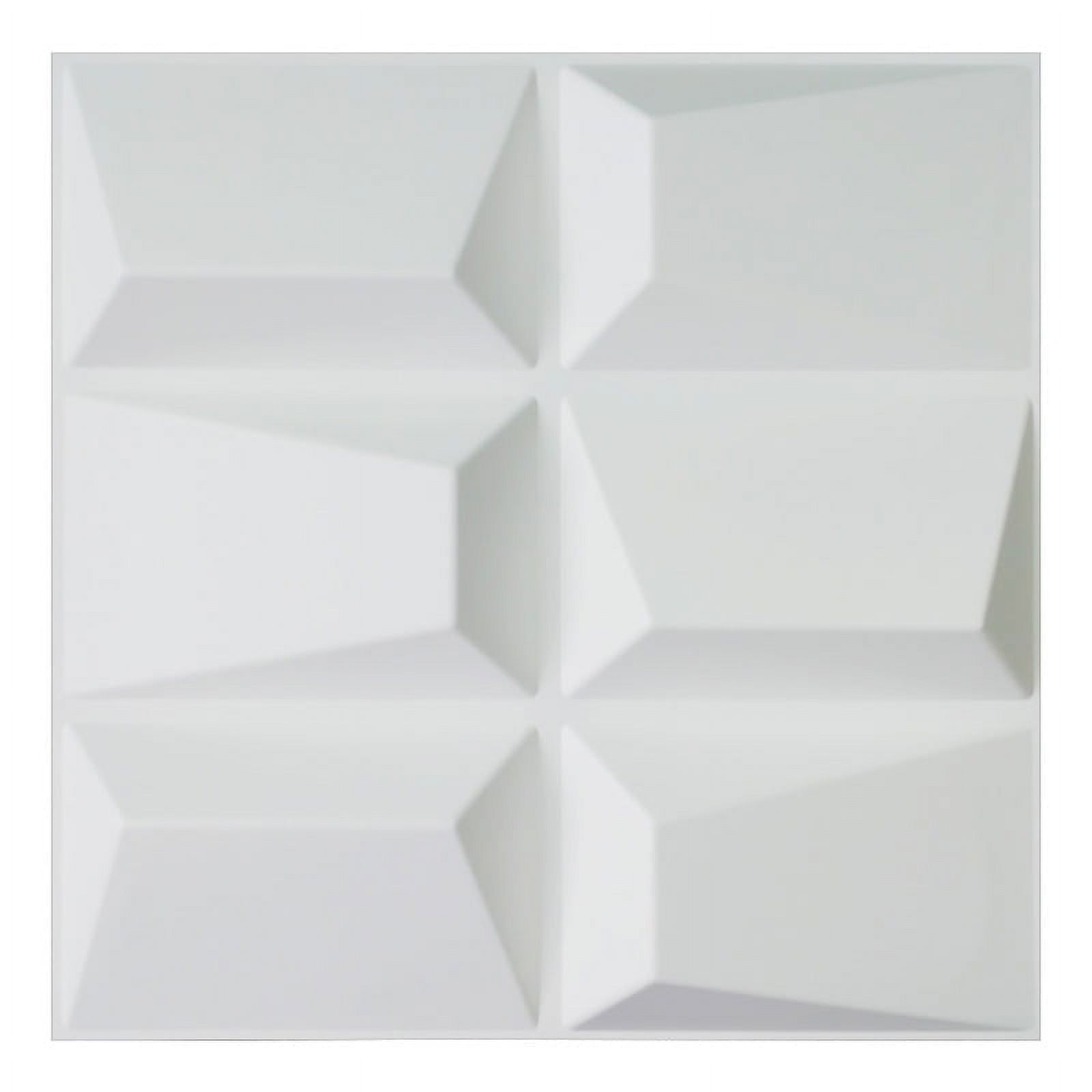Art3d 12 Sheet 19.7"x19.7" 3D Wall Panels, White PVC Wall Decorative Tile for Home Decor
