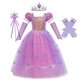 thumbnail image 1 of Disney Vestido de princesa para niña, disfraz de Rapunzel, Vestido de baile de lujo para fiesta de cumpleaños, ropa de fantasía para Halloween y Carnaval, 1 of 3