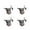 4 Activity Brake, variant on 4pcs Furniture Casters Wheels Soft Rubber Swivel Caster Quite Roller Wheels For Trolley Baby Crib Bed Wheels Household Accessory ,Reliable