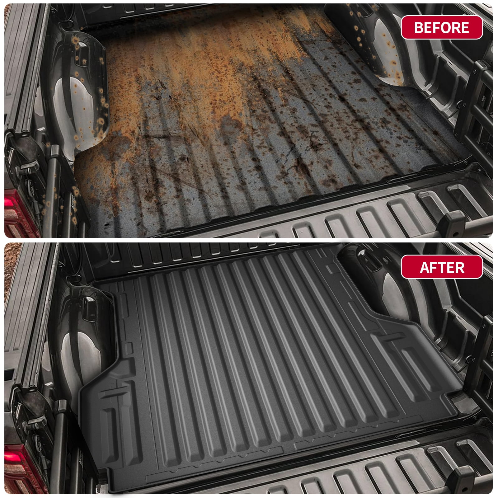 DIKSOAKR Truck Bed Mat for Chevy Colorado 2023-2025 ,Custom Fit Chevy Colorado Bed Accessories Cargo Mat Anti-Slip All Weather Trunk Mats
