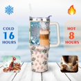 thumbnail image 4 of Holly Leaves 40 Oz Tumbler with Handle Lid and Straw Stainless Steel Double Walled Vacuum Insulated Cup Merry Christmas Gifts Tumbler for Women Men Friends Outdoor Indoor, 4 of 6