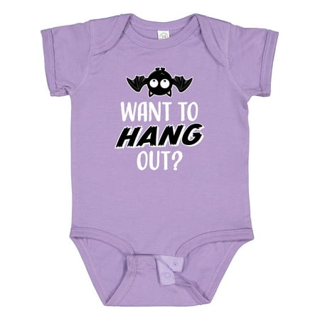 

Inktastic Want to Hang out with Bat Upside Down Gift Baby Boy or Baby Girl Bodysuit