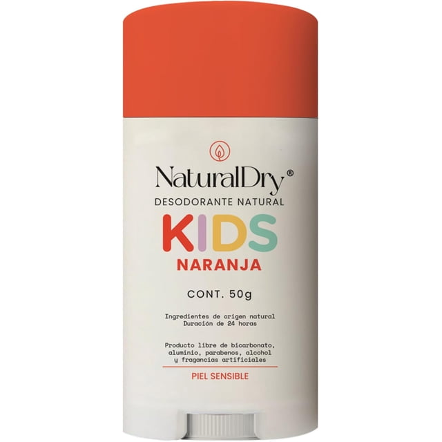 Desodorante Unisex para niños NaturalDry Naranja en barra
