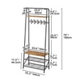 thumbnail image 2 of EastVita 4 in 1 Coat Rack Shoe Bench,Hall Tree with Bench & Shoe Storage,Entryway Bench with Coat Racks,Entry Organizer, 2 of 7