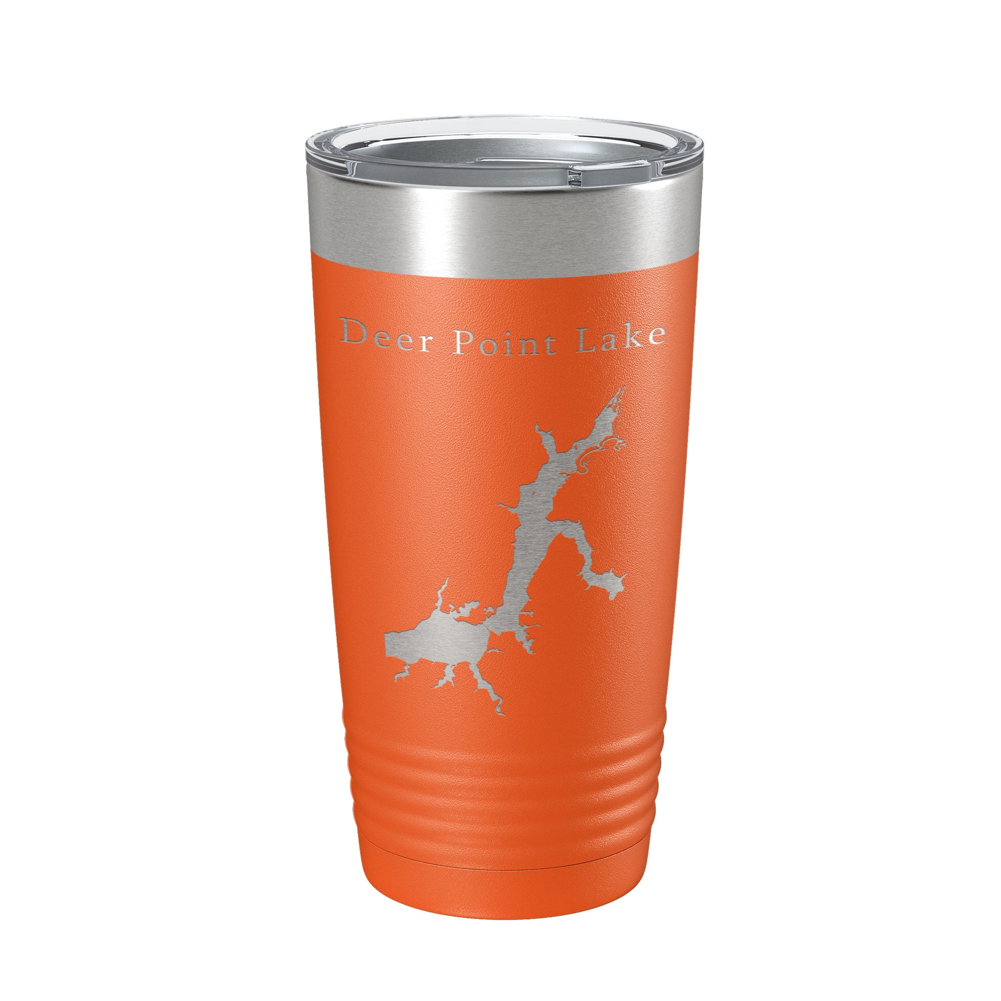 Deer Point Lake Map Tumbler Travel Mug Insulated Laser Engraved Coffee