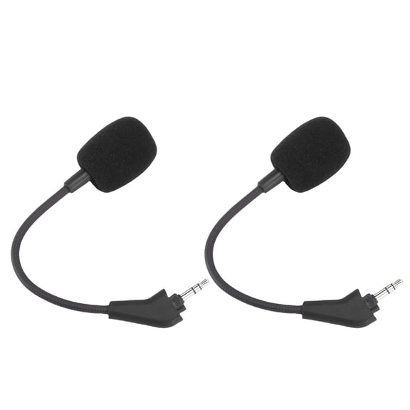 2PCS Replacement Gaming Headset Boom Microphone 3.5mm Detachable Noise Cancelling Mic Accessory for PC Consoles - High Quality Voice Communication Equipment with OFC Copper Cable and PVC Jacket