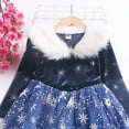thumbnail image 6 of IBTOM CASTLE Little Big Girls Elsa and Anna Princess Clothes Snow Queen Long Sleeve Sequins Snowflake Velvet Tulle Dress Birthday Halloween Christmas Carnival Cosplay Party Pageant Prom Ball Gown, 6 of 8
