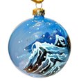 thumbnail image 4 of STP Goods Bald Eagle Glass Christmas Ball Ornament 3.9" (10 cm) Hand-Painted Christmas Tree Ornament Collectible Christmas Tree Hanging Decoration Blue White, 4 of 6