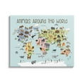 thumbnail image 2 of Stupell Animals Around The World Map Animals & Insects Painting Gallery Wrapped Canvas Print Wall Art, 2 of 5