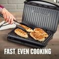thumbnail image 3 of Black+Decker Black Aluminum Nonstick Surface Grill and Panini Press 75 sq in, 3 of 5