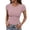 Light Pink, variant on HGIEYS Womens Short Sleeve T Shirts - Buttery Soft Summer Crop Tops Slim Fit Basic Tees for Workout