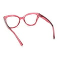 thumbnail image 3 of Womens Classy Oversized Thick Plastic Cat Eye Reading Glasses Burgundy +2.50, 3 of 4