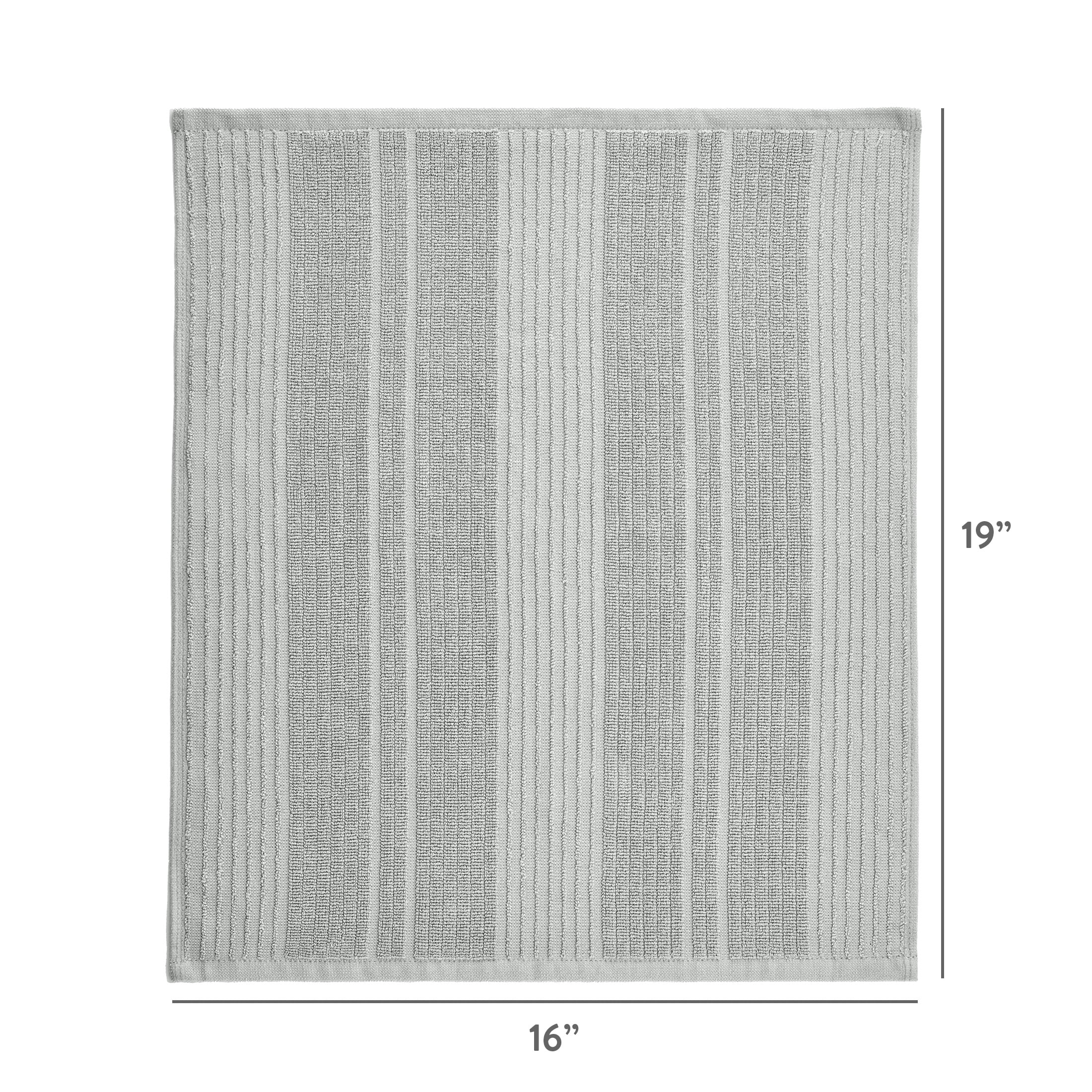 Better Homes & Gardens 4pk Barmop Set, 16"x19", Soft Silver