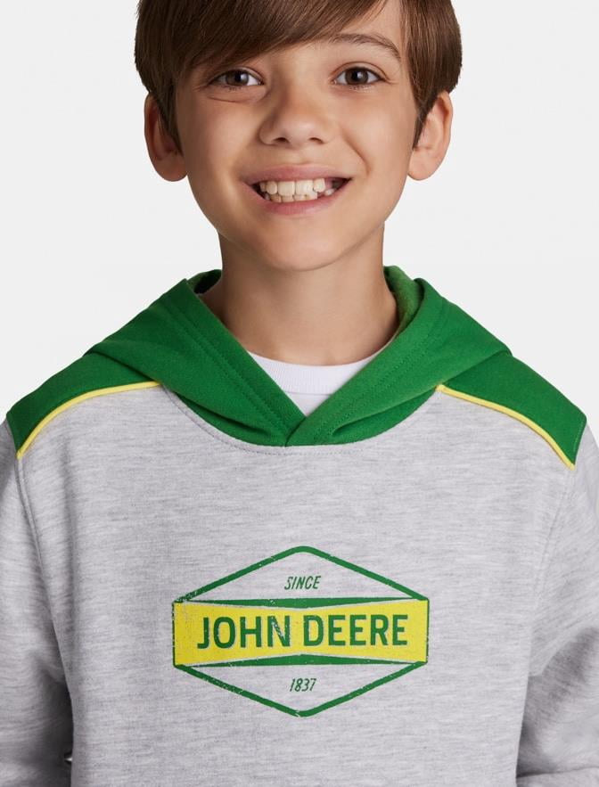 John Deere Boys Graphic Fleece Long Sleeve Hoodie, Sizes 4-18