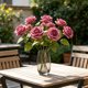 thumbnail image 4 of YiJuHui Artificial Rose Bouquet Wedding Flowers Faux Floral Stems with Leaves Realistic Bridal Bouquet Centerpiece for Home Decor Party Decorations, 4 of 6