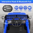 thumbnail image 2 of Xuanlur 12V Ride on Electric Truck Car for Kids, Kids Electric Vehicles w/Remote Control, Bluetooth Music, Horn, 3 Speeds, 3.5 Mph Max Speed, Soft Start, Ride on Car Toy for Toddler Kid (Blue), 2 of 7