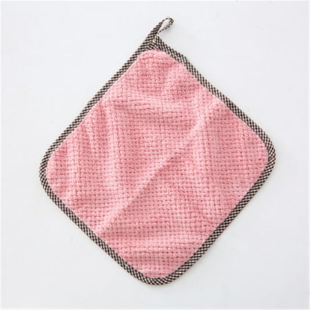 

Mittory Nonstick Oil Coral Velvet Hanging Hand Towels Kitchen Dishclout