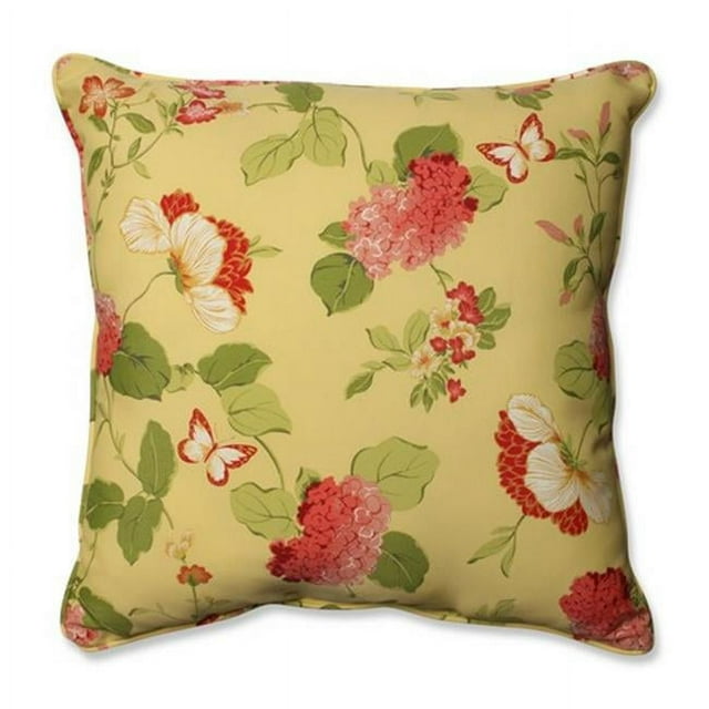 Pillow Perfect 598963 Indoor-Outdoor Risa Lemonade Floor Pillow, Gold - 25 in.