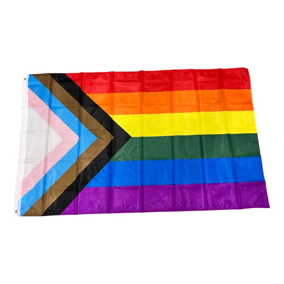 Pride Large Inclusive Progress Flag for Indoor and Outdoor Display