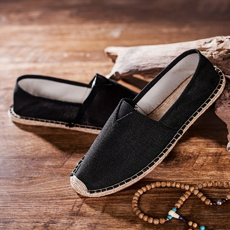

Men s Slip-On Espadrilles: Comfortable Round Toe Casual Shoes for Spring-Summer Wear