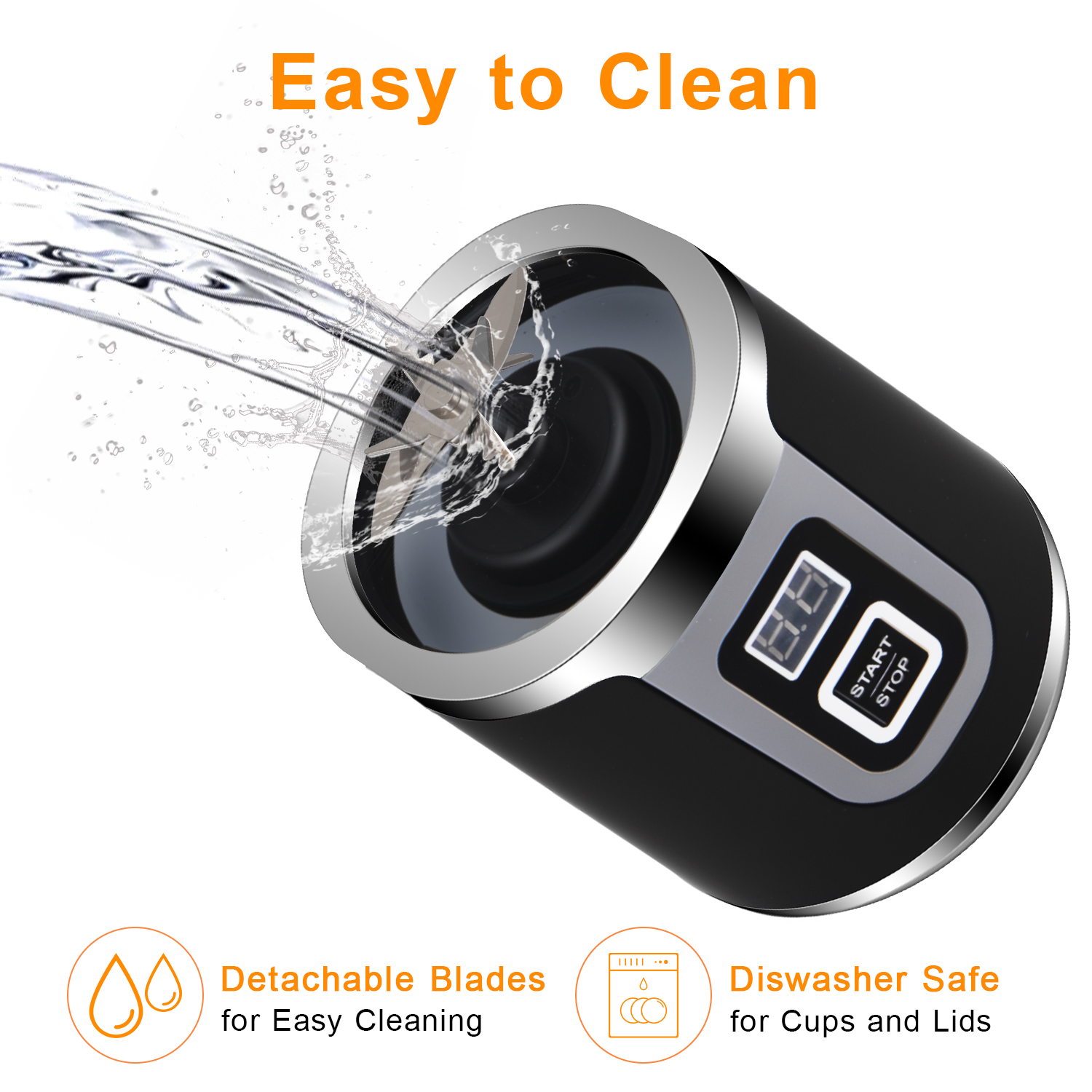 Portable Blender for Shakes and Smoothies,500mL HopePow Kitchen USB Rechargeable Shaker Juicer Blender 10 Sharp Stainless Steel Blades Cordless Personal Portable Small Blender for Smoothies,Kitchen
