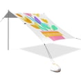thumbnail image 3 of Portable Beach Tent Sun Shelter With Ground Pegs Water And Wind Resistant Sun Shade Canopy Angle Adjustable Flower Clip Art, 3 of 7
