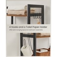 thumbnail image 3 of SONGMICS Over-The-Toilet Storage Bathroom Organizer Toilet Rack with Adjustable Shelf, Rustic Brown and Black UBTS012B01, 3 of 6