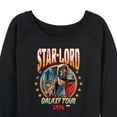 thumbnail image 3 of Marvel Guardians of the Galaxy - Star Lord Band Tee Style - Women's French Terry Pullover Long Sleeve Shirt, 3 of 5