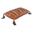 thumbnail image 2 of Arrow Geniune Leather Tasseled Throw Pillow, 2 of 4